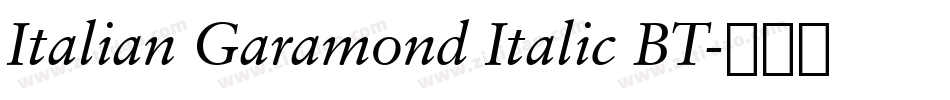 Italian Garamond Italic BT字体转换